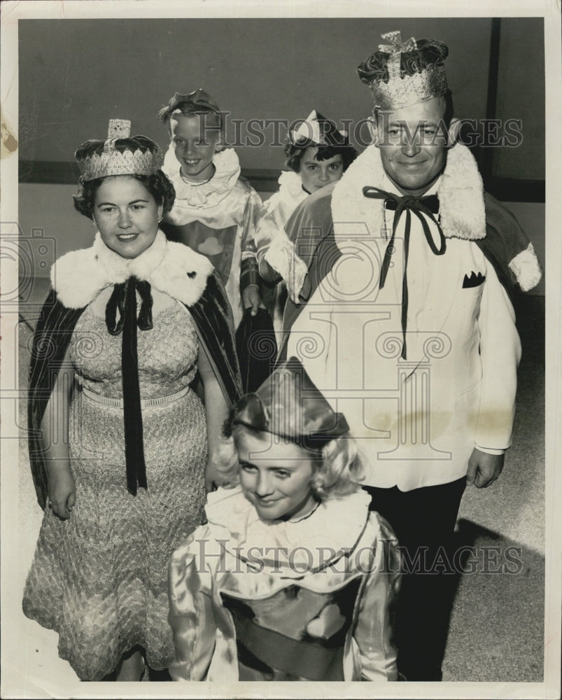 1956 Fred T. Bradley, Mrs. Anthony T. Pitts, John Bradbeer - Historic Images