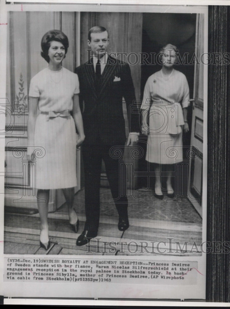 1963 Princess Desiree of Sweden with her fiance - Historic Images