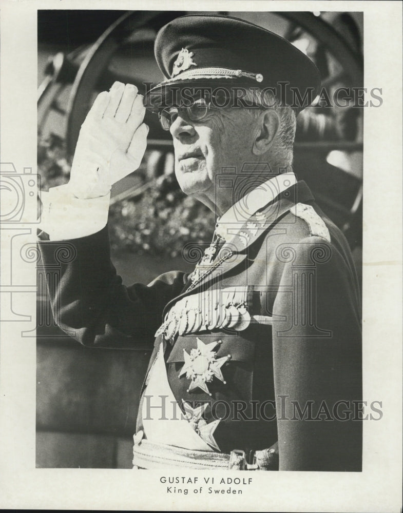 Press Photo Gustaf Vi Adolf King of Sweden - Historic Images