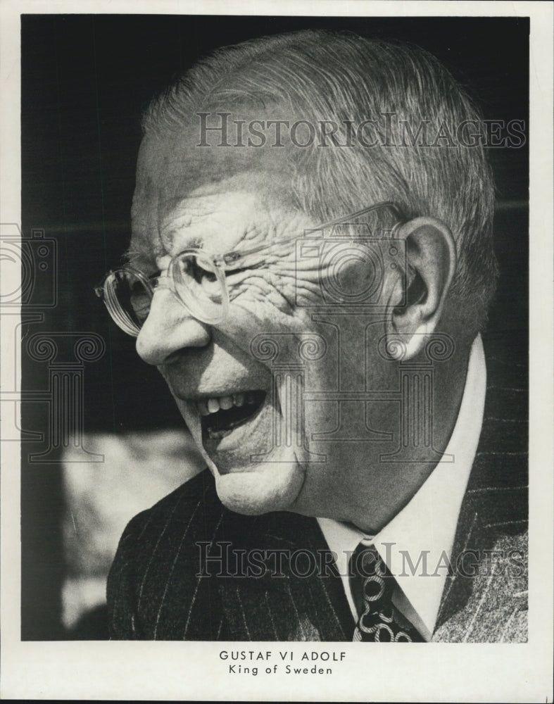 Press Photo Gustaf Vi Adolf King of Sweden - Historic Images