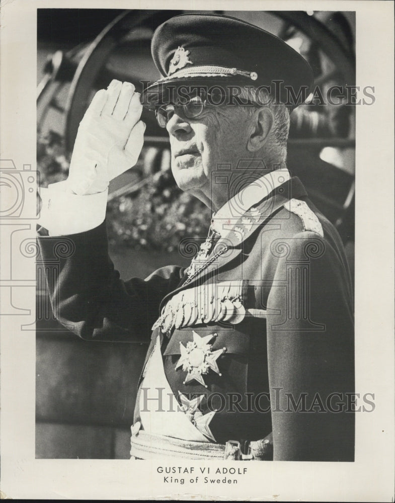 1972 Press Photo King Gustaf VI Adolf of Sweden - RSG77375 - Historic Images