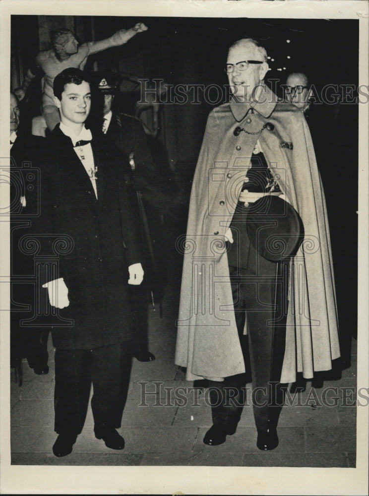 1965 Press Photo Crown Prince Carl Gustaf King Gustaf IV Adolf of Sweden - Historic Images