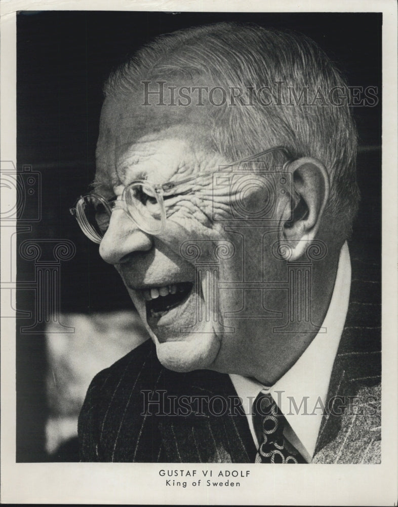 1972 Press Photo King Gustaf IV Adolf of Sweden - RSG77381 - Historic Images