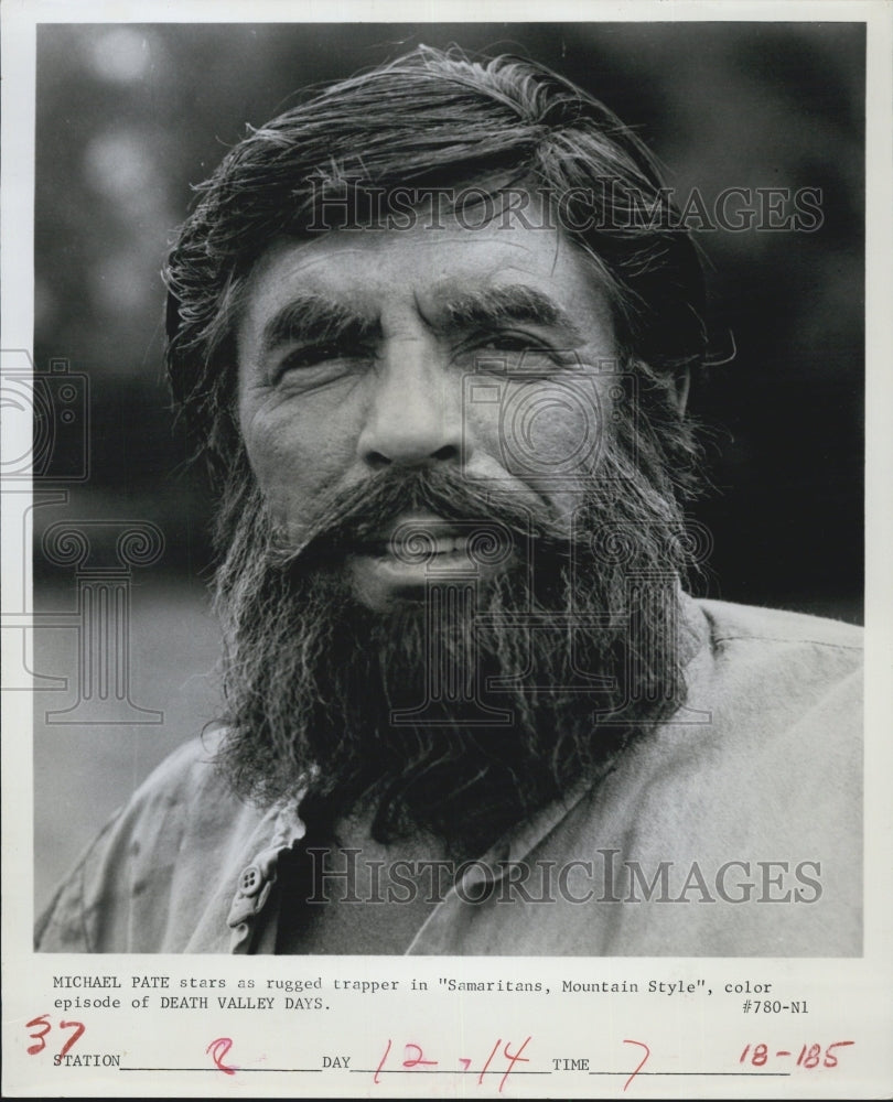 1966 Actor Michael Pate in the TV show Samaritans, Mountain-style - Historic Images