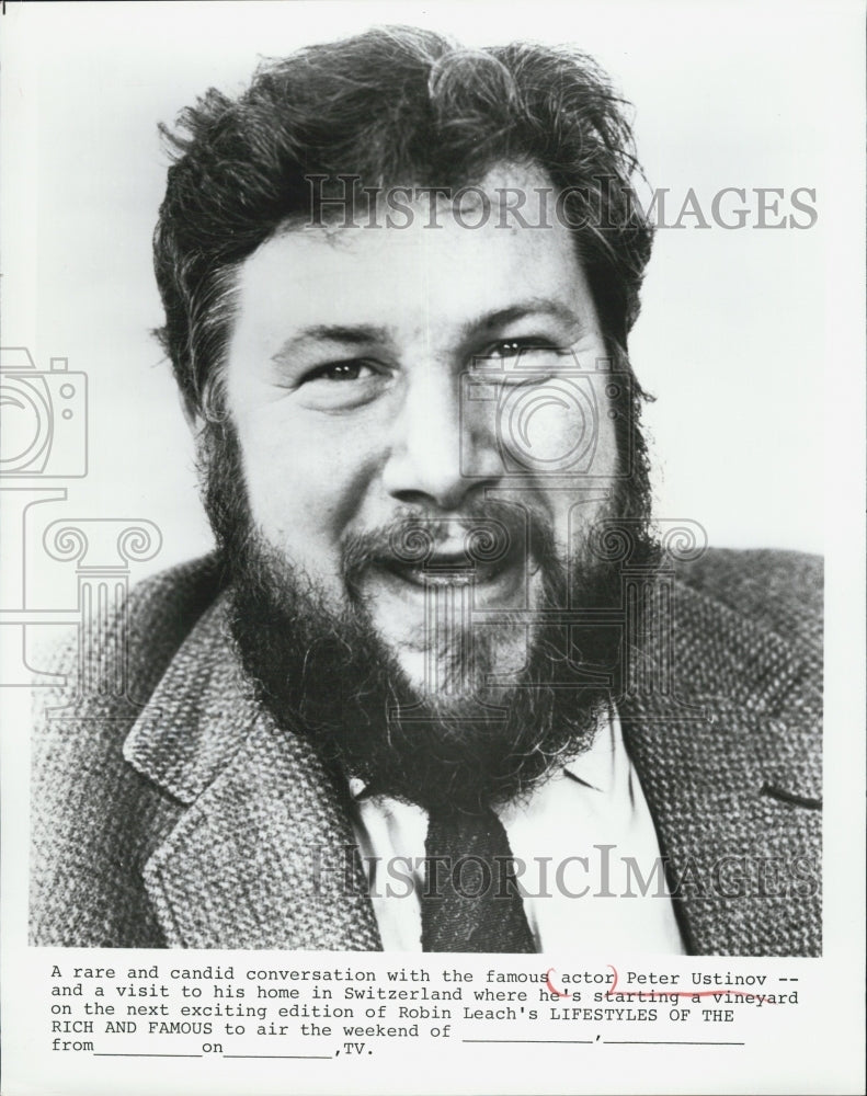 1984 Press Photo Peter Ustinov - Historic Images