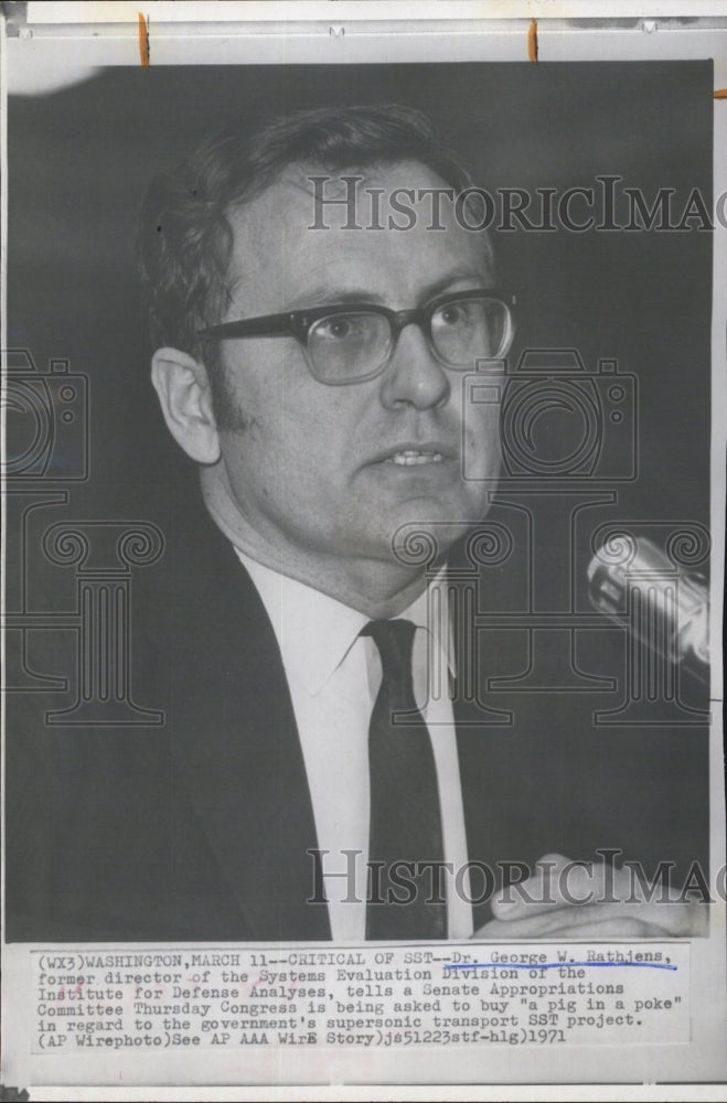 1971 Dr. George W. Rathjens - Historic Images