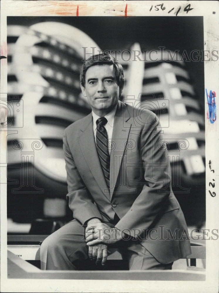 1985 Press Photo Dan Rather - Historic Images