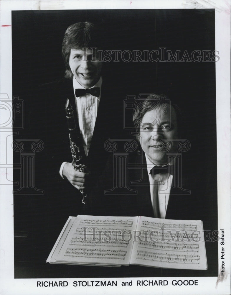 1985 Press Photo Richard Stoltzman and Richard Goode Clarinetist and Pianist. - Historic Images