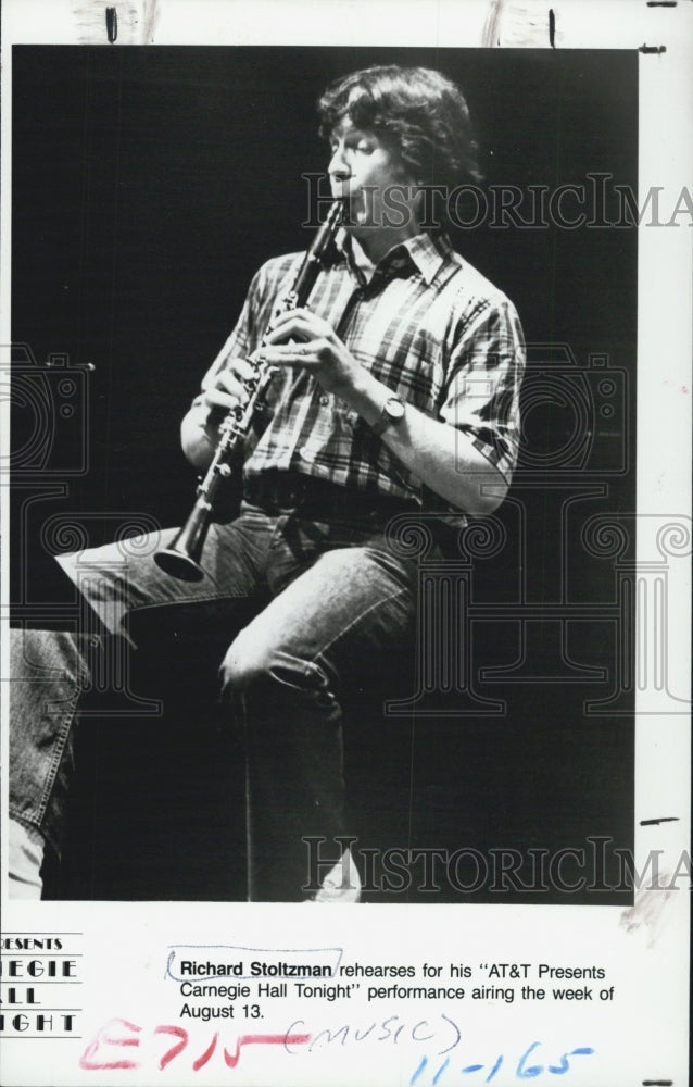 1984 Press Photo Musician Richard Stoltzman - Historic Images