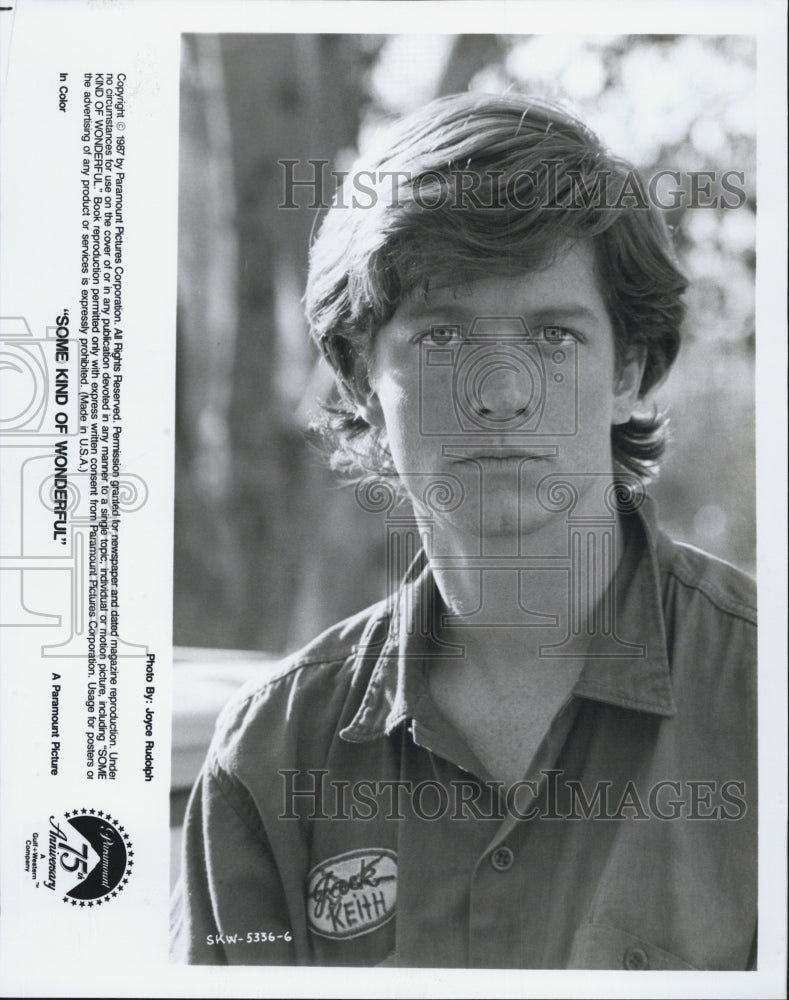1987 Press Photo Eric Stoltz portrays Keith Nelson, a young and gifted painter, - Historic Images
