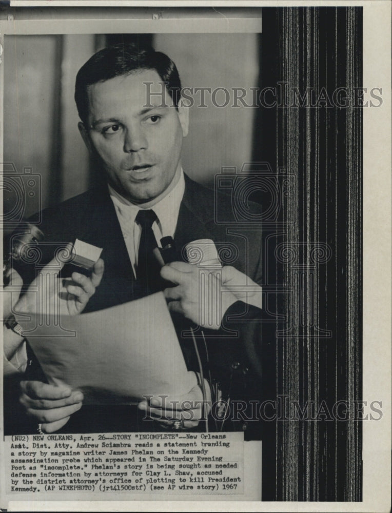 1967 New Orleans Asst. District Attorney Andrew Sciambra - Historic Images