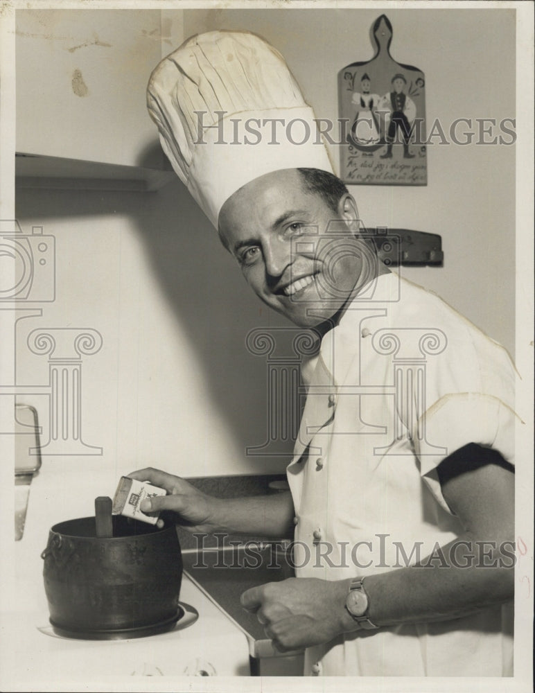 1985 Press Photo Josef Schoen Former Hitler Cook. - Historic Images