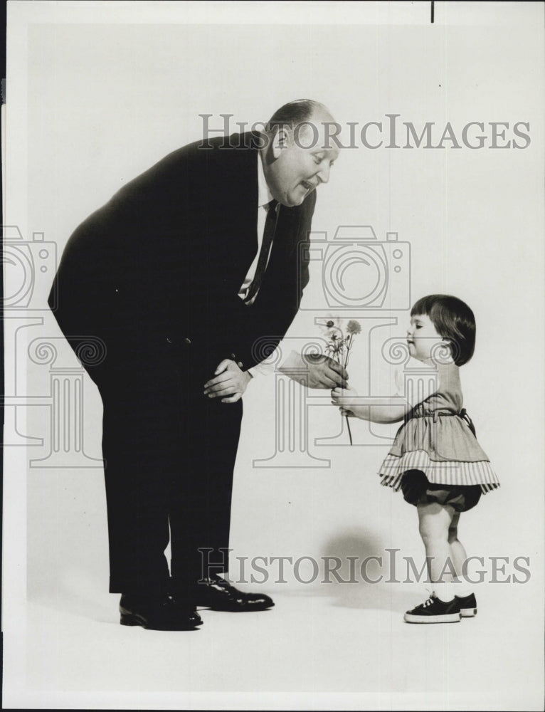 1963 16 month old Nancy MacKay with her grandpa, Ken Schon - Historic Images