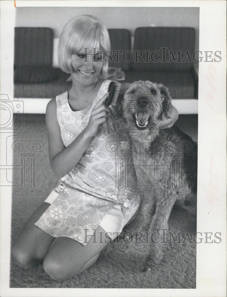 1969 Jan Schultz and her Dog. - Historic Images