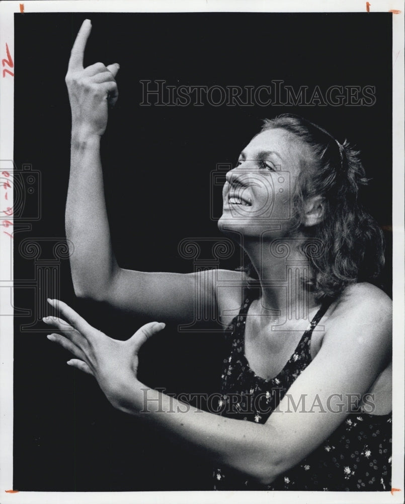 1980 Press Photo Carol Stolar, a student at Penn State University and 1980 Miss - Historic Images