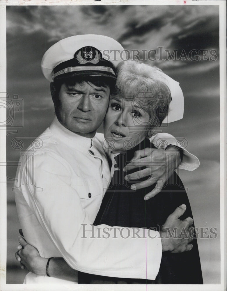 1969 Larry Storch at the right shows in the picture with the girl unidentified. - Historic Images