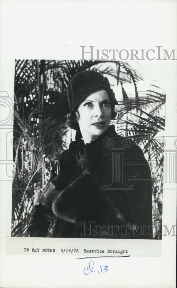 1978 Beatrice Straight a woman in the picture. - Historic Images