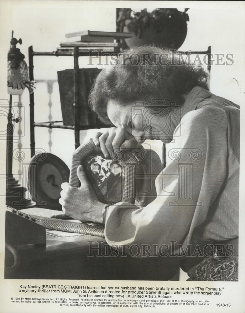 1981 Press Photo Beatrice Straight in "The Formula". - Historic Images