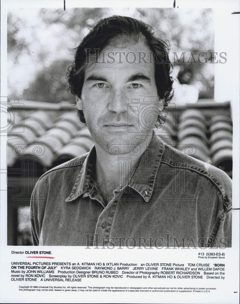 1989 Press Photo Director Oliver Stone - Historic Images