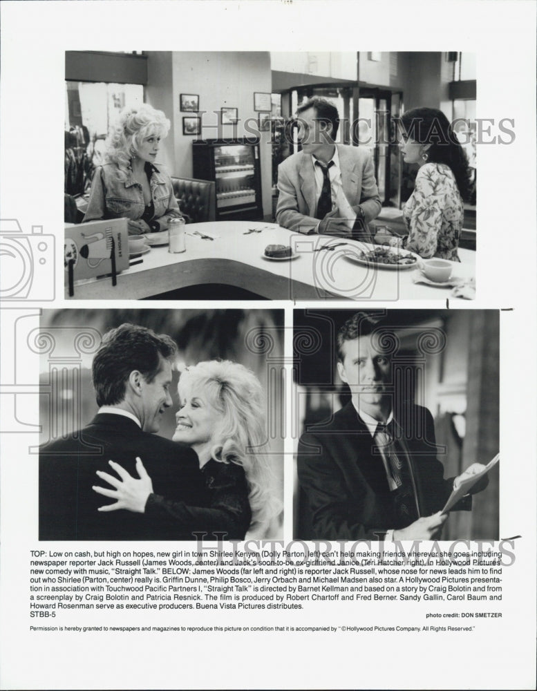 1992 Press Photo Actor James stars in "Straight talk". - Historic Images