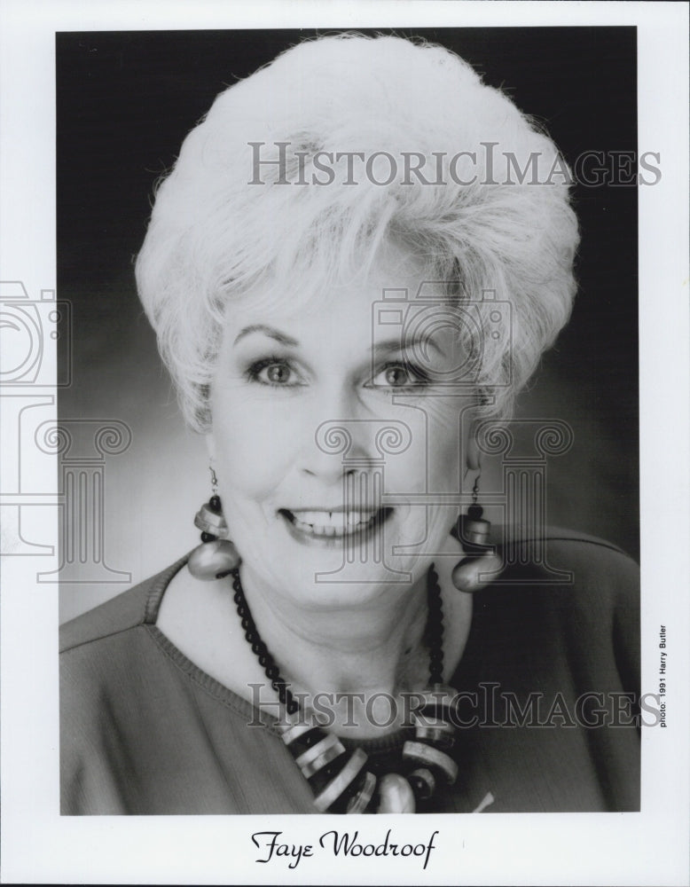 1991 Press Photo Comedienne Faye Woodroof - Historic Images