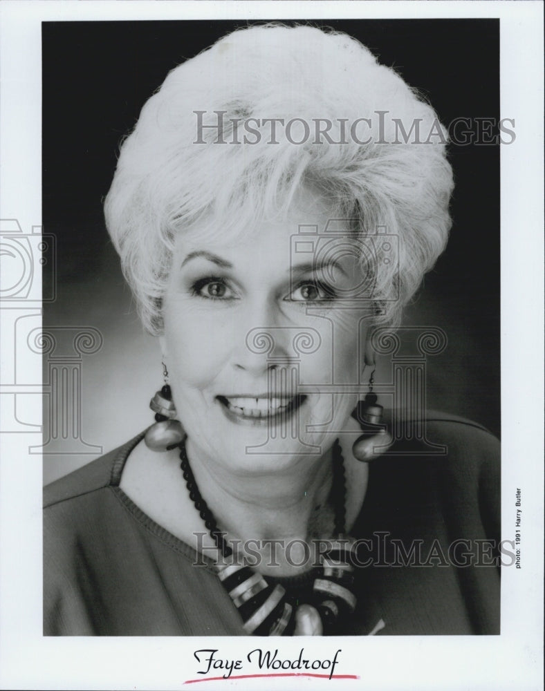 1991 Press Photo Comedienne Faye Woodroof - Historic Images