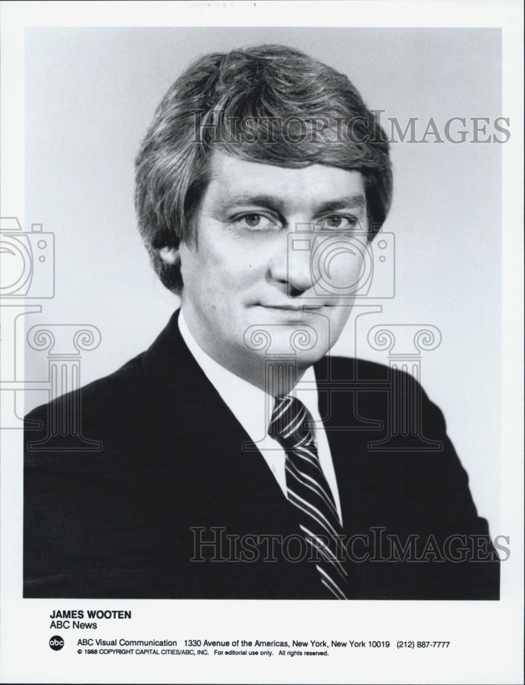 1988 Press Photo James Wooten ABC News - Historic Images