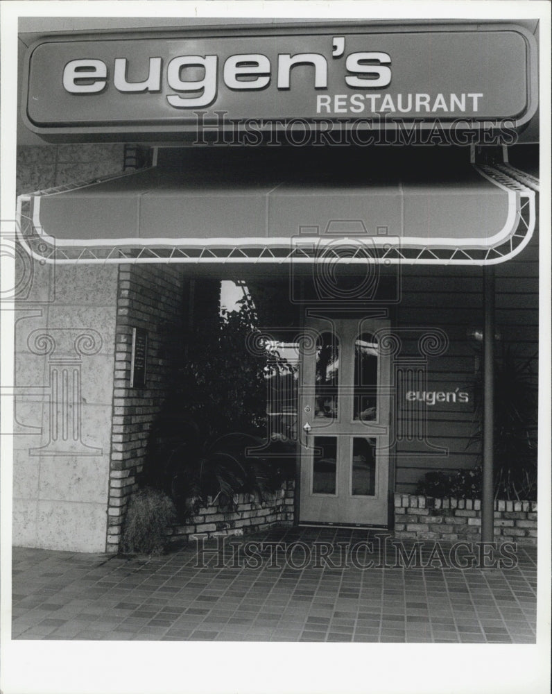 1985 Press Photo Eugen's Restaurant - Historic Images