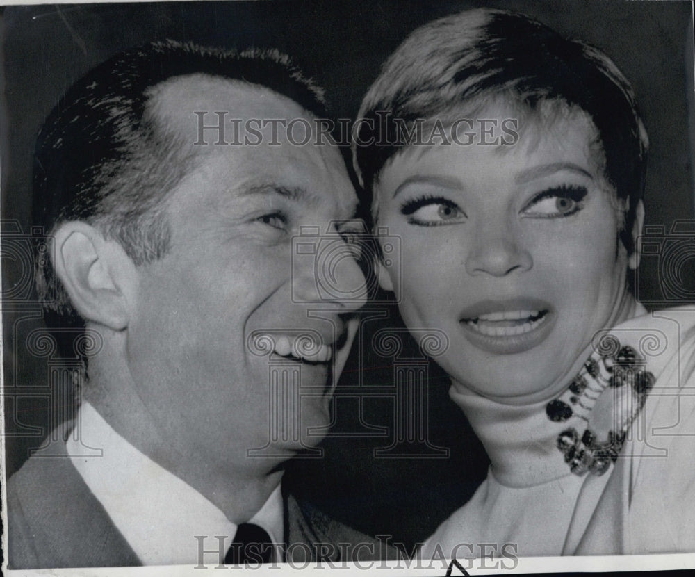 1967 Actress Juliet Prowse w/ director Eddie Gasper of Sweet Charity - Historic Images