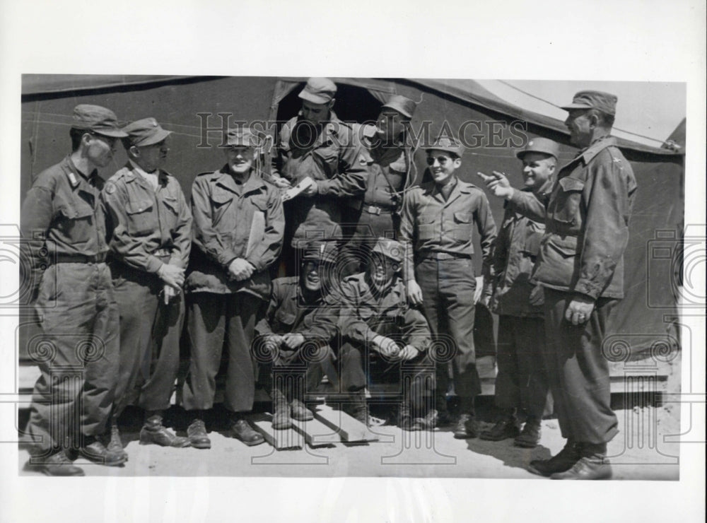 1920 Press Photo Col. Clyde G. Young, Lt. Col. A.J. Meteny,Lt. Col. W.W. Harnung - Historic Images