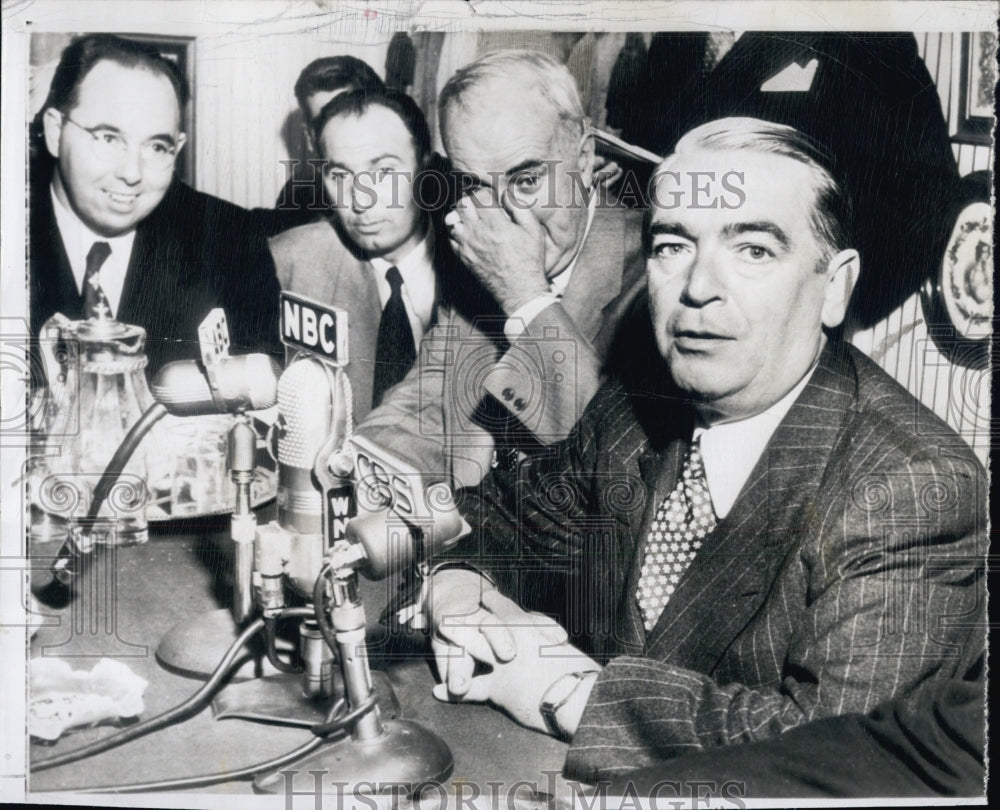 1950 Press Photo Former New York City William O&#39;Dwyer at Press Conference - Historic Images