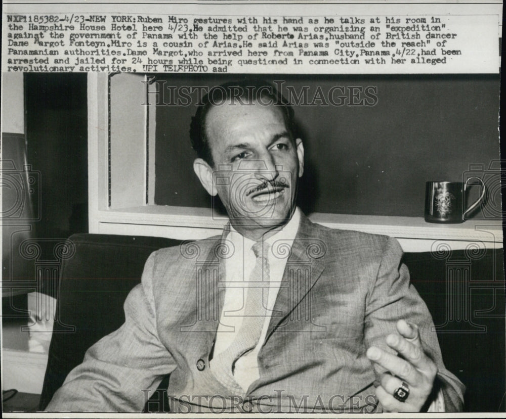 1959 Press Photo Panama City Lawyer Ruben Miro - Historic Images