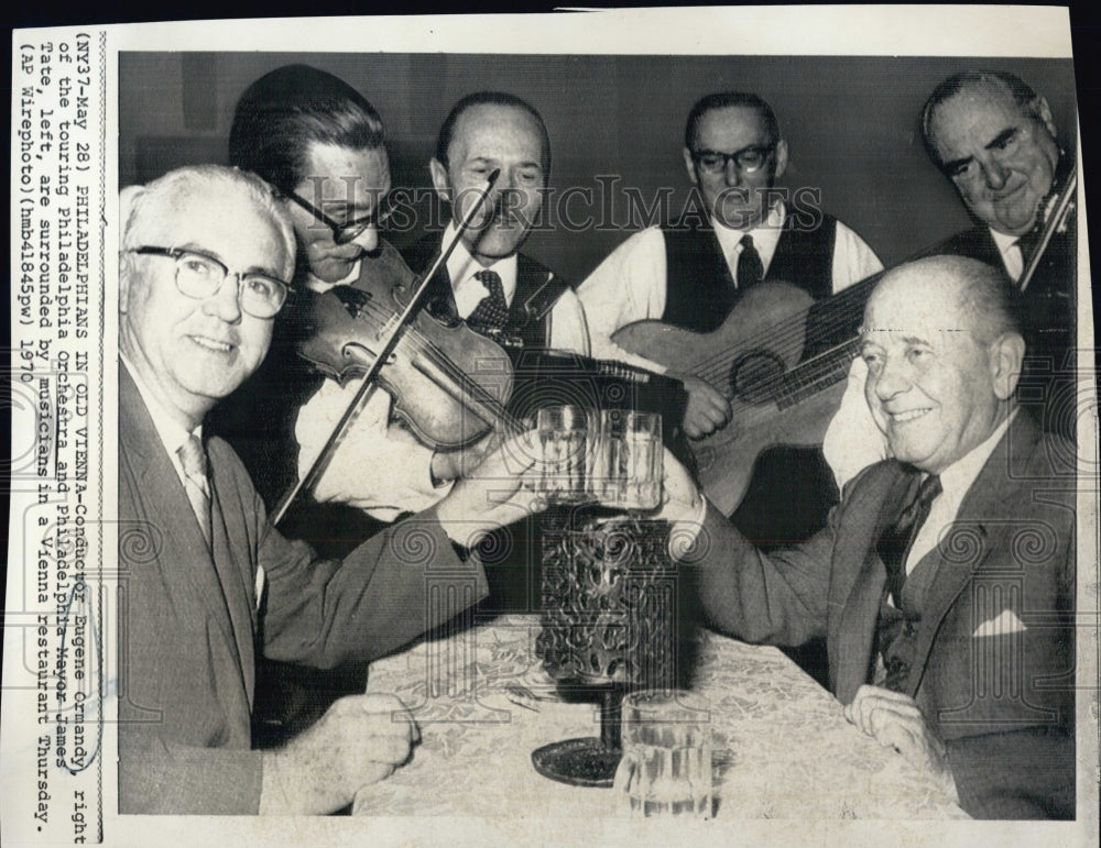 1970 Conductor Eugene Ormandy & Philadelphis Mayor James Tate - Historic Images