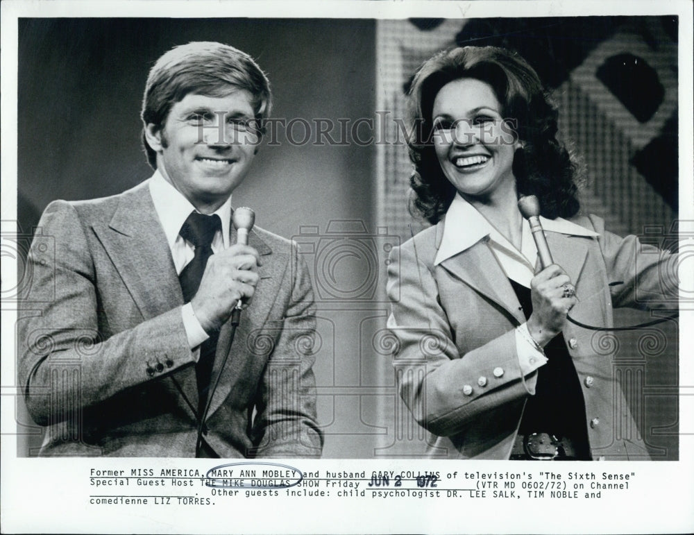 1972 Press Photo Mary Ann Mobley Gary Collins on &quot;The Mike Douglas Show&quot; - Historic Images