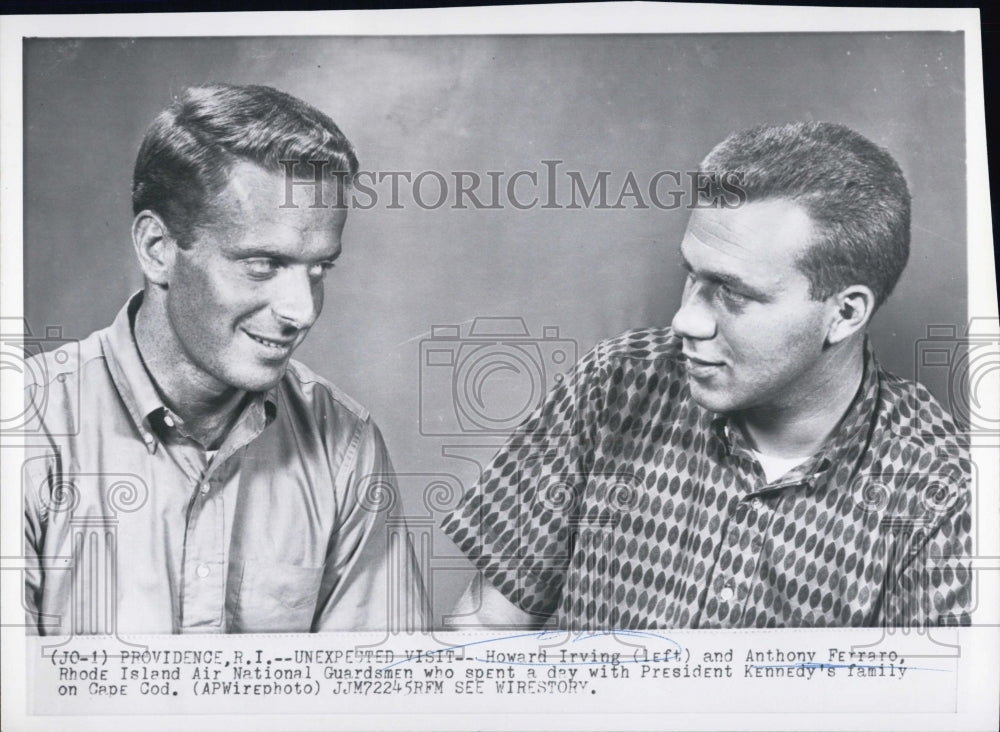 1961 Press Photo Howard Irving &amp; Anthony Ferraro Rhode Island Air Natl Guardsmen - Historic Images