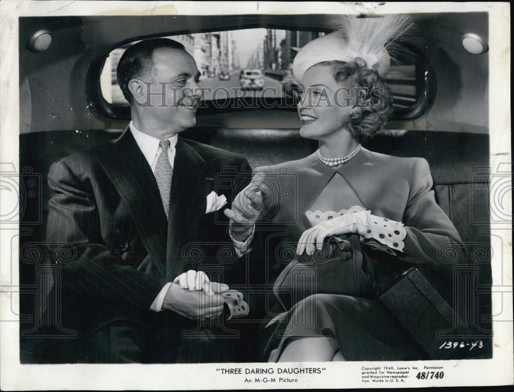 1948 Press Photo Jose Iturbi and Jeanette MacDonald in "Three Daring Daughters" - Historic Images