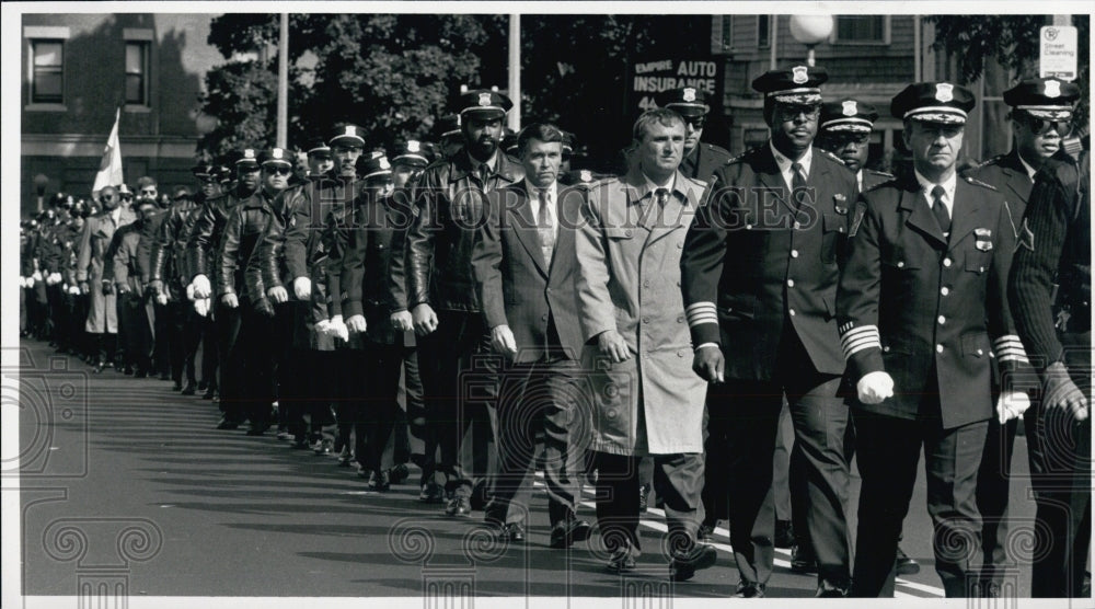 1992 Press Photo Funeral for Boston Housing Cop Emmanuel Wilson - Historic Images