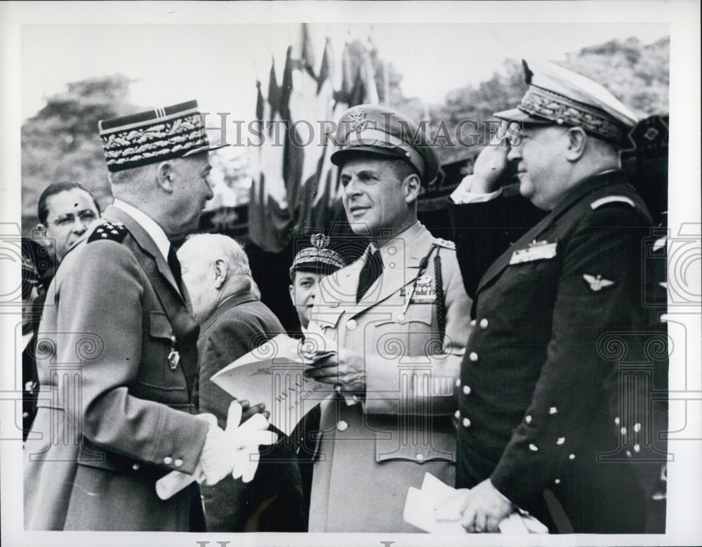 1952 Mathew Ridgeway(C0 congratulates Marshal Alphonse - Historic Images