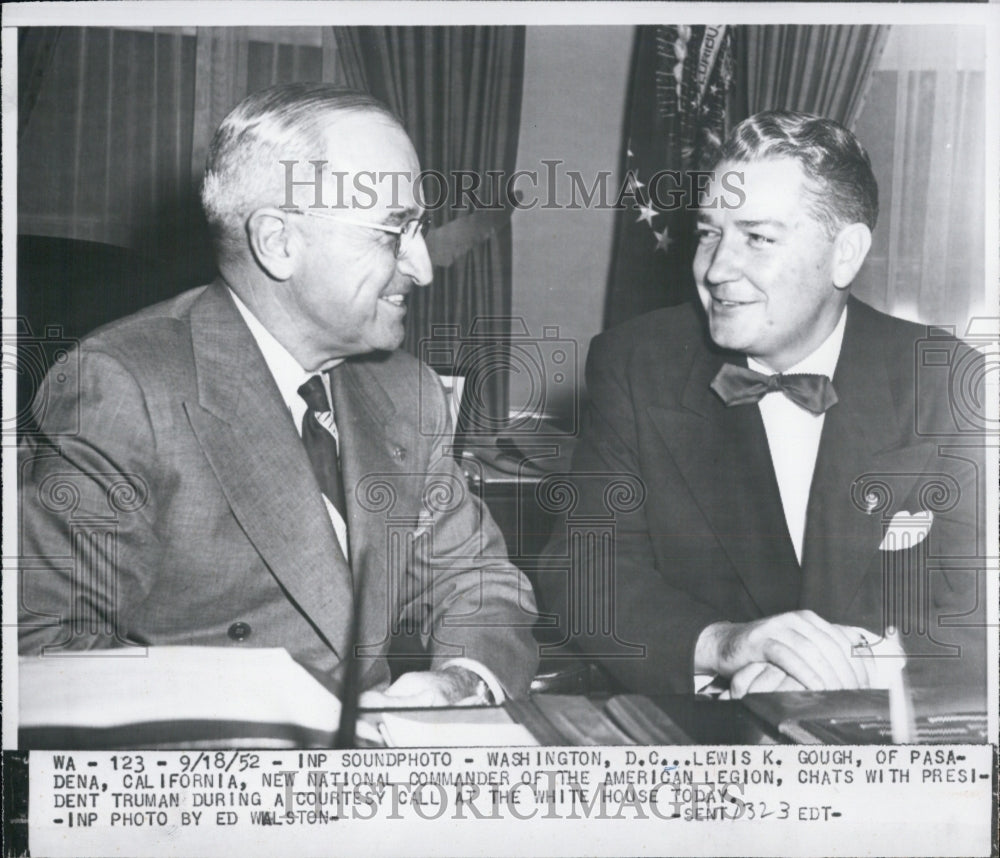 1952 President Harry Truman Lewis Gough American Legion - Historic Images