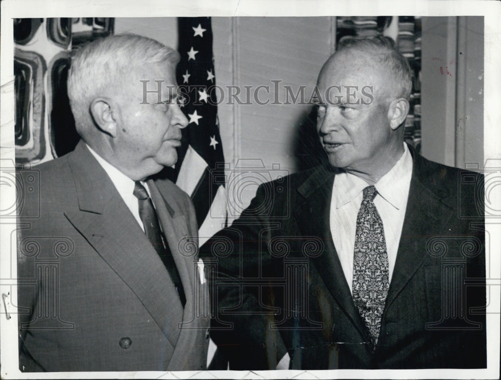 1956 President Eisenhower and Charles Wilson - Historic Images