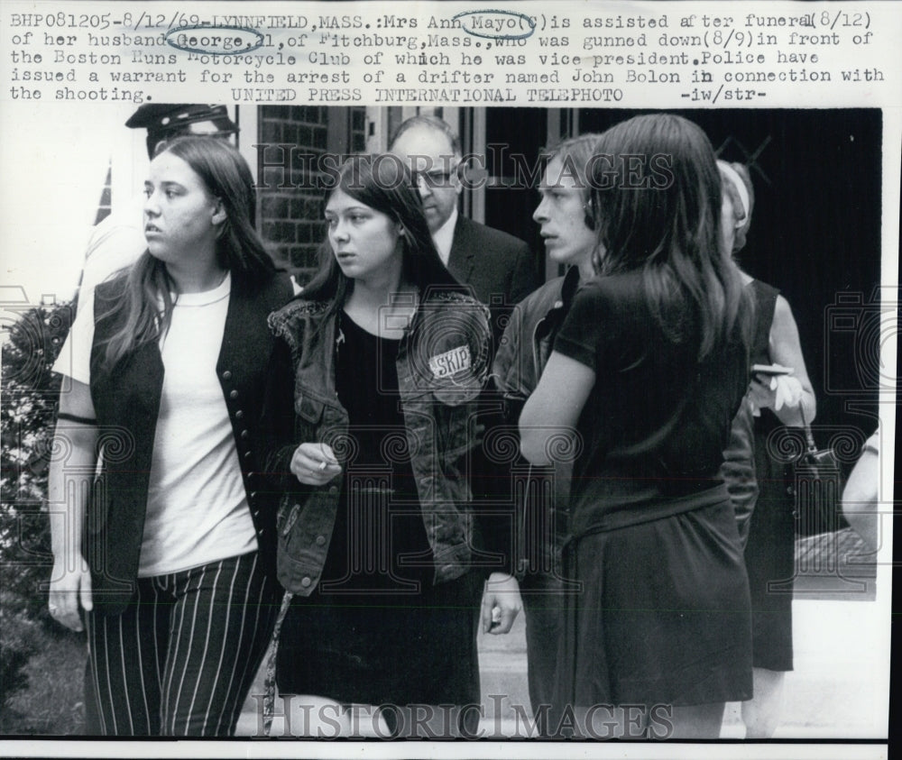 1969 Mrs. Ann Mayo after funeral of husband George - Historic Images