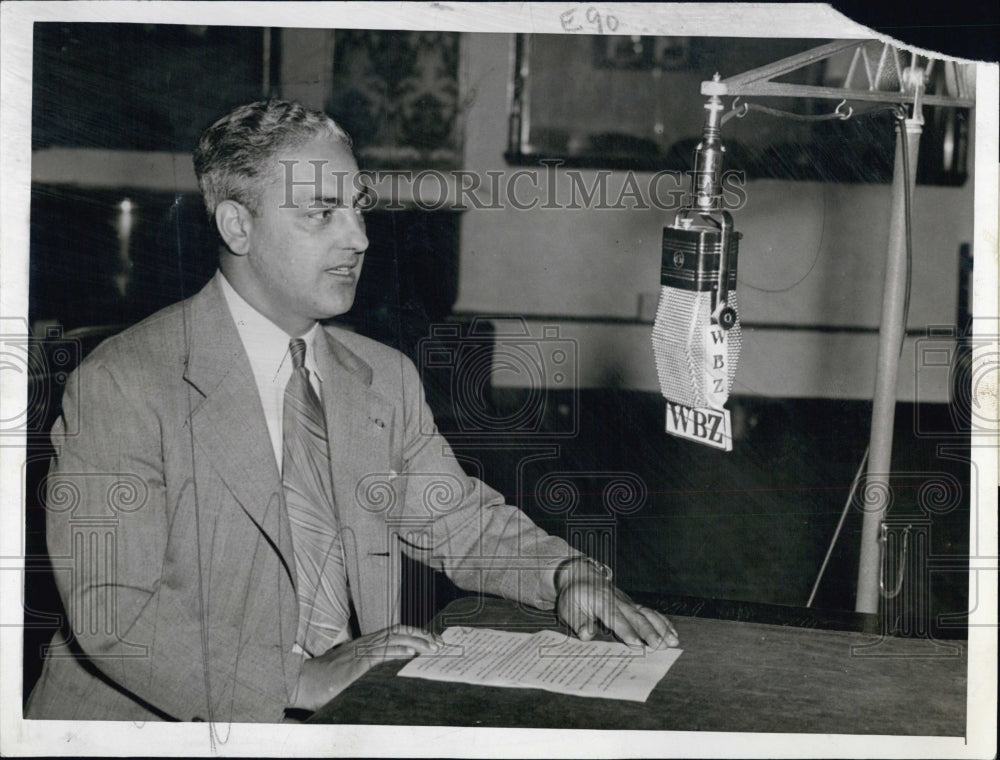 1952 1952 Judge Anthony Centracchio at WBZ Broadcasting-Historic Images