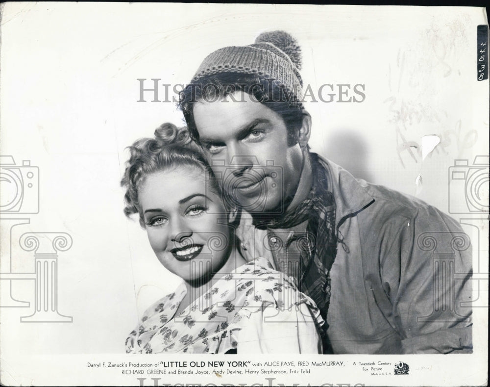 1940 Alice Faye in&quot;Little Old New York&quot; with Fred McMurray - Historic Images