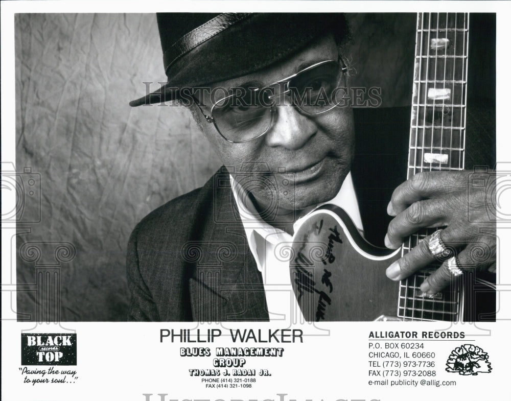 Press Photo Phillip Walker Blues Musician - Historic Images