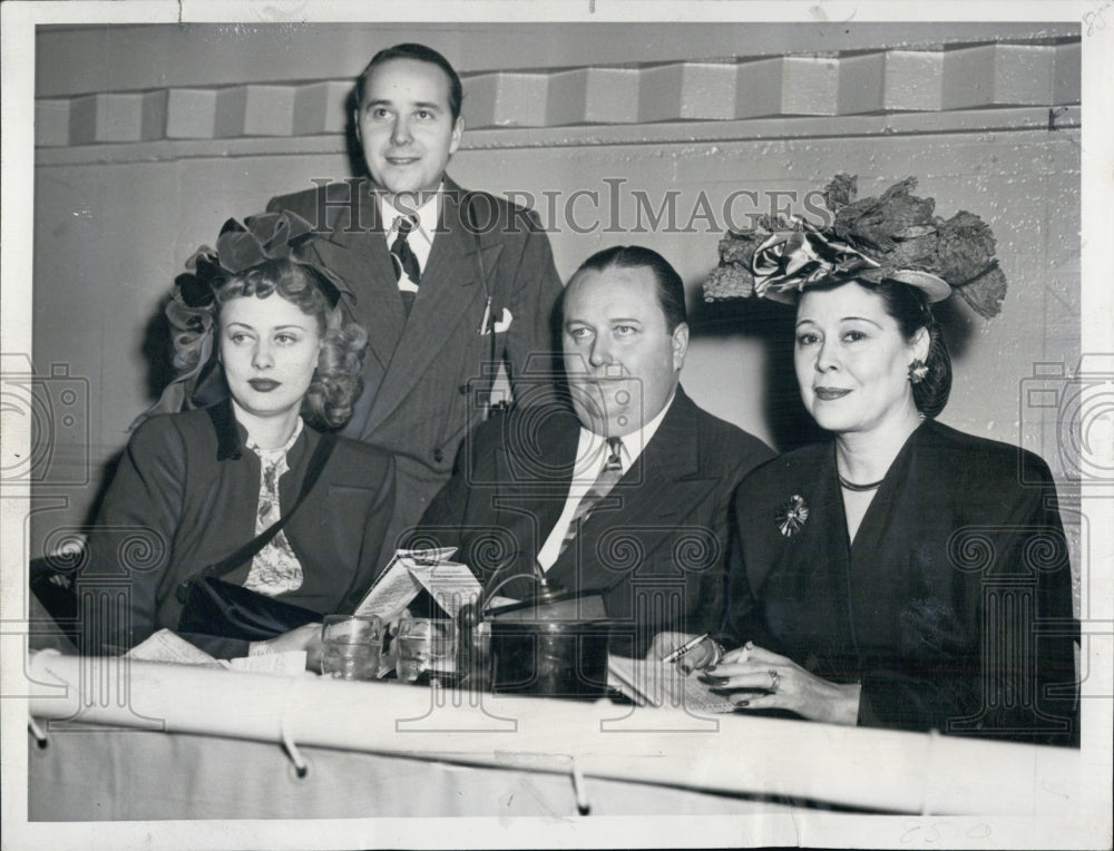 Press Photo Santa Anita Race Track Mr Mrs David Hearst Mr Mrs George Hearst - Historic Images