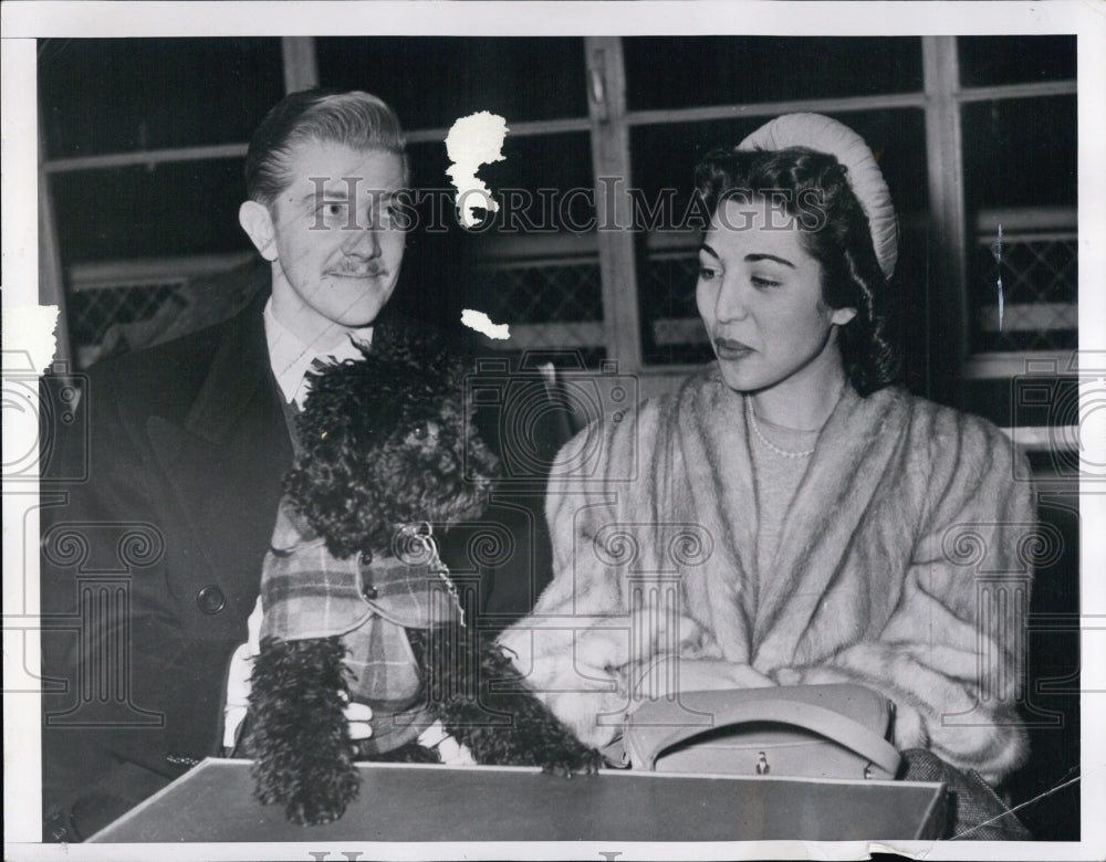 1950 princess Fatima of Iran and her American husband John Hillier - Historic Images