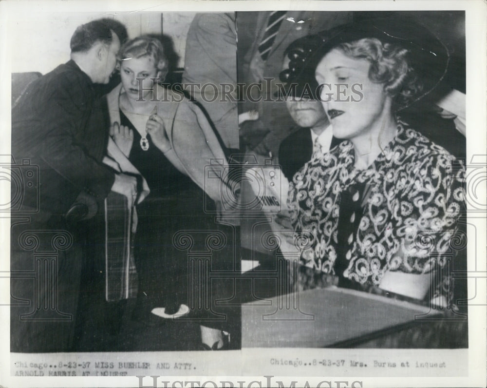1931 Press Photo Police quetion 2 blondes on the Wife and the other his mistress - Historic Images