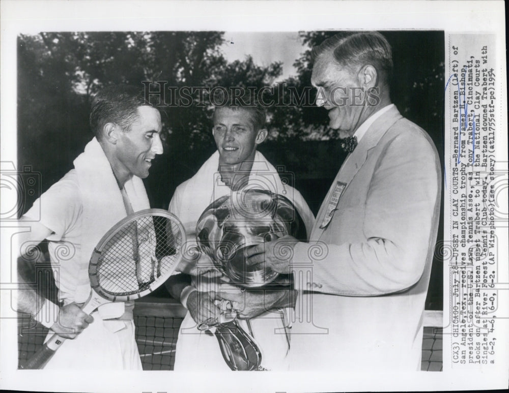 1954 Bernard Bartzen, James H. Bishop, Tony Trabert (Tennis) - Historic Images