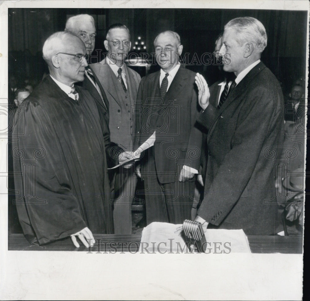 1954 Justice Harold Burton, Vance Brand, Sen. John W. Bricker - Historic Images