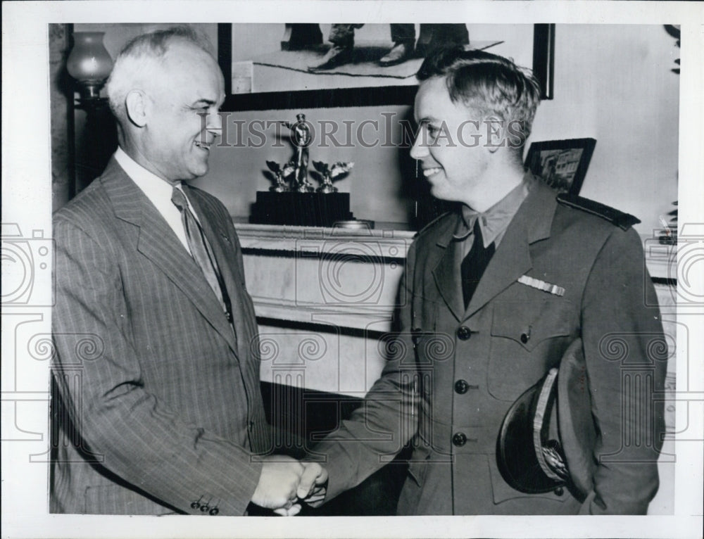 1945 Newly appointed Justice Harold Burton and Ensign Charles Curley - Historic Images